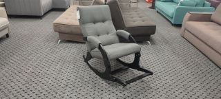 Кресло-качалка Leset Хилл с подножкой Венге ткань Malmo 95, вид 11