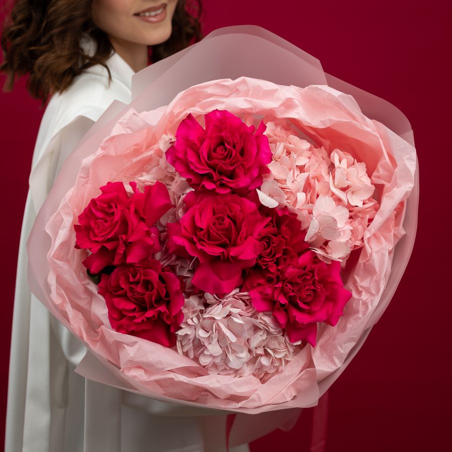 Букет "Клубника в сливках"