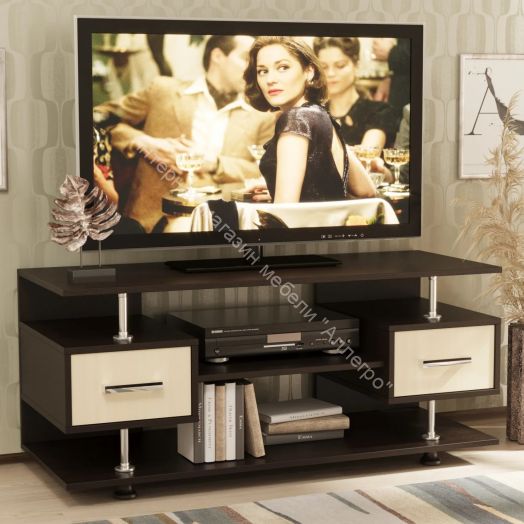 Фант 9 тумба под ТВ (Фант) с 2-мя ящиками Венге/Млечный дуб