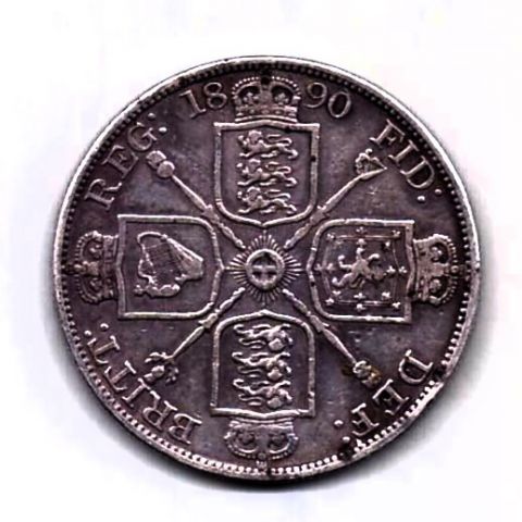 2 флорина 1890 Великобритания