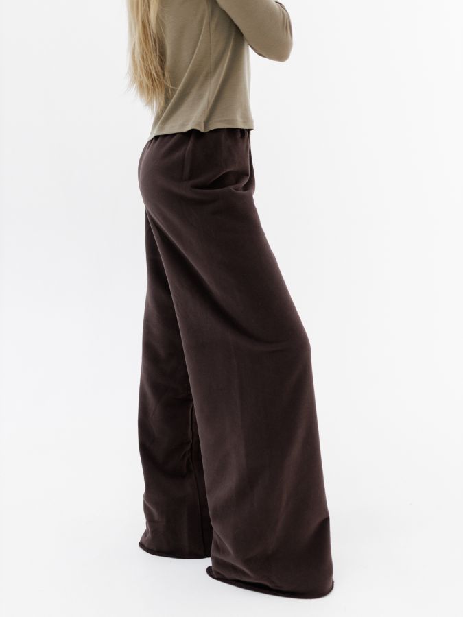 Лонгслив из мериноса ореховый