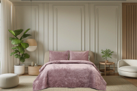 Покрывало Роузмор  240х260 с наволочками 50*70 2шт [пепельно-розовый]