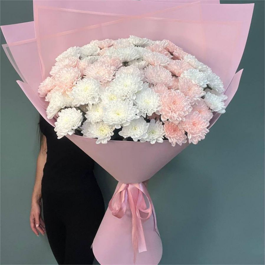 Букет-гигант из Нежных Хризантем