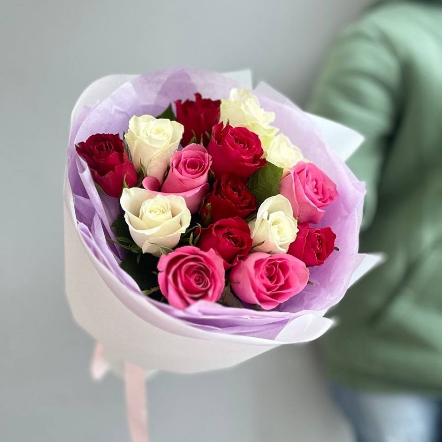 Букет из кенийских роз-15 шт