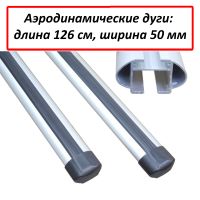 Багажник на крышу Ford Fiesta VII, Атлант, аэродинамические дуги Эконом, опора Е