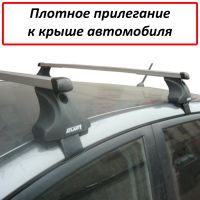 Багажник на крышу Renault Megane 3 hatchback, Атлант, прямоугольные дуги, опора Е