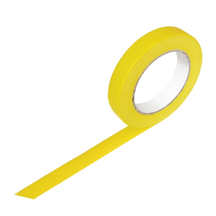 Интерколор Жёлтая влагостойкая маскировочная лента 24мм. x 40м. (до 120°)