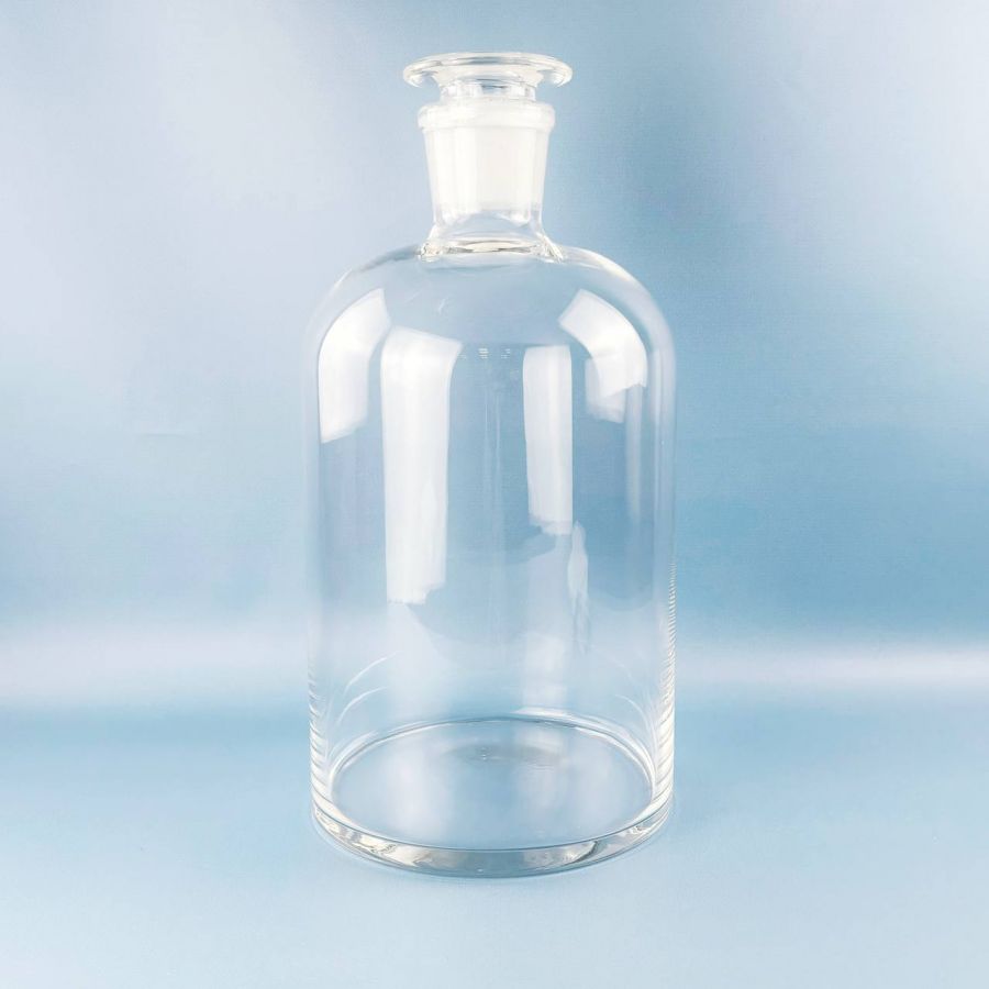 Склянка (штанглас) Labdevices, 10000 мл, светлое стекло, с притёртой пробкой, узкое горло