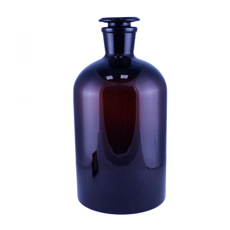 Склянка (штанглас) Labdevices, 10000 мл, темное стекло, с притёртой пробкой, узкое горло