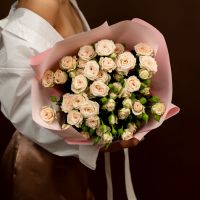 Кустовая роза от 5 шт кремовая