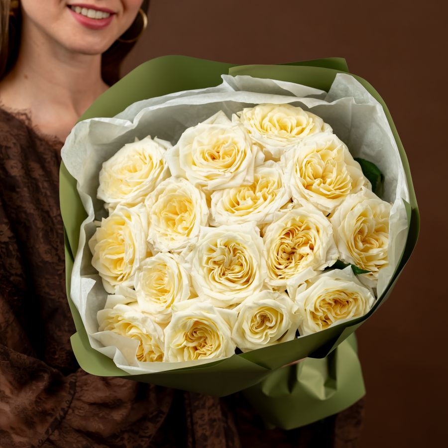 Пионовидная роза 15 шт