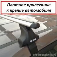 Багажник на крышу Mitsubishi ASX, без рейлингов, без штатных мест, Атлант, аэродинамические дуги, опора Е