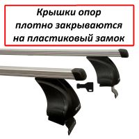 Багажник на крышу Renault Logan, Атлант, прямоугольные дуги, опора Е