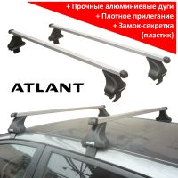 Багажник на крышу Citroen C4 sedan / hatchback c 2011 г., Атлант, прямоугольные дуги, опора Е