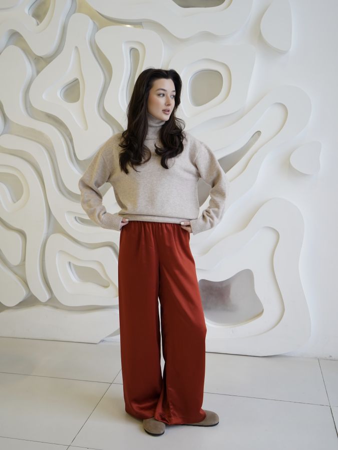 Свитер из кашемира бежевый