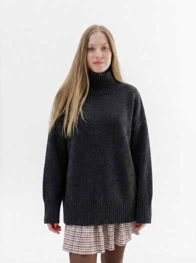 Свитер из мериноса антрацит