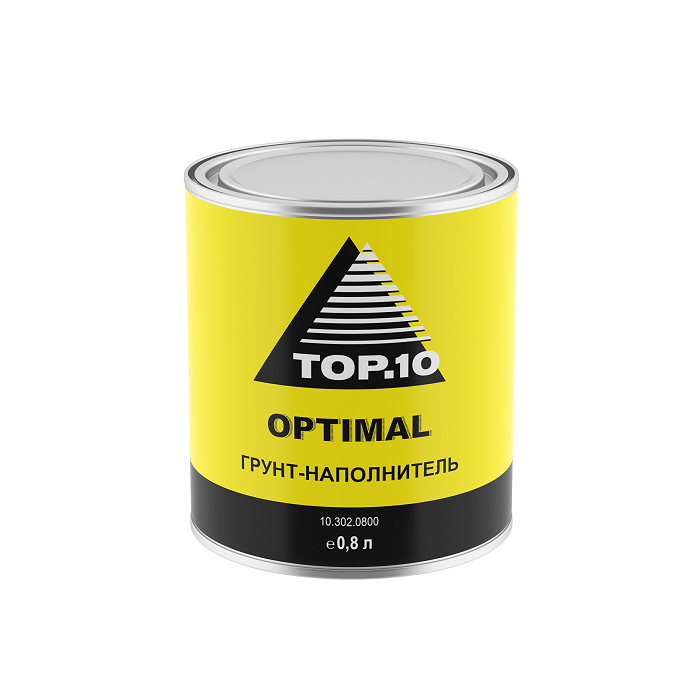 TOP.10 Грунт-наполнитель OPTIMAL 4:1 серый 0.8л.