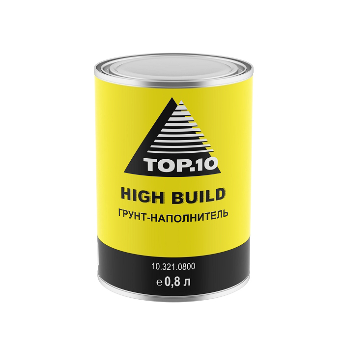 TOP.10 Грунт-наполнитель HIGH BUILD светло-серый 0.8л.