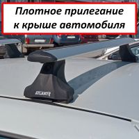 Багажник на крышу Renault Sandero, Атлант, крыловидные дуги, опора Е