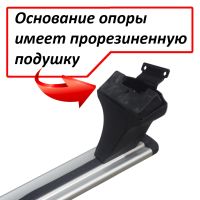 Багажник на крышу Renault Sandero, Атлант, крыловидные дуги, опора Е