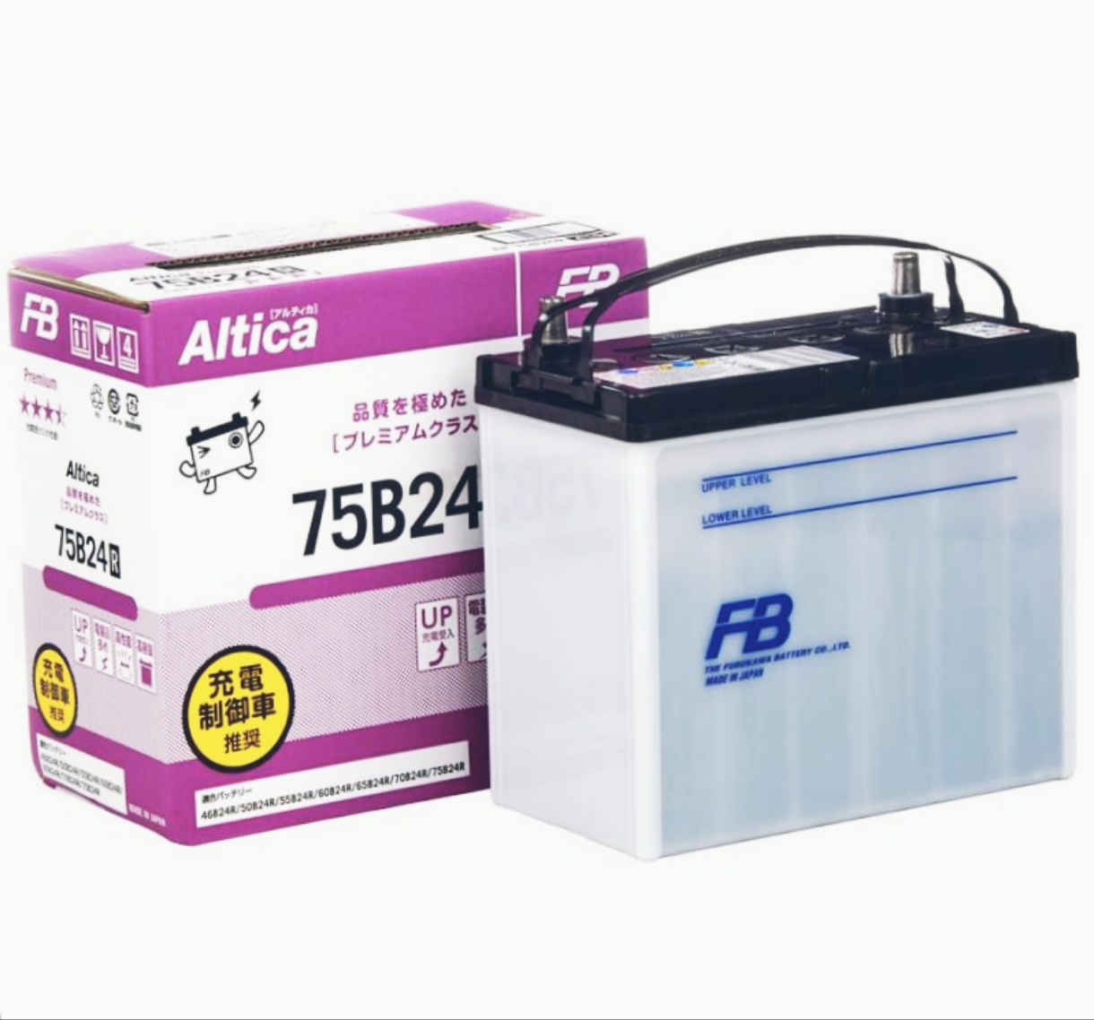 АКБ FB Altica PREMIUM 75B24L и 75B24R 60Ah 570А (25г)