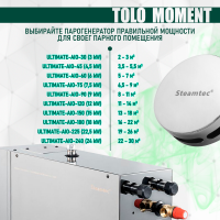 Парогенератор Steamtec TOLO MOMENT 60 - 6 кВт