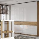 Шкаф 3-х створчатый ШК-002 "Бостон" Дуб крафт золотой/Белый глянец