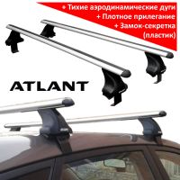 Багажник на крышу Renault Arkana, Атлант, аэродинамические дуги, опора Е