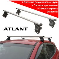 Багажник на крышу Renault Arkana, Атлант, прямоугольные дуги, опора Е