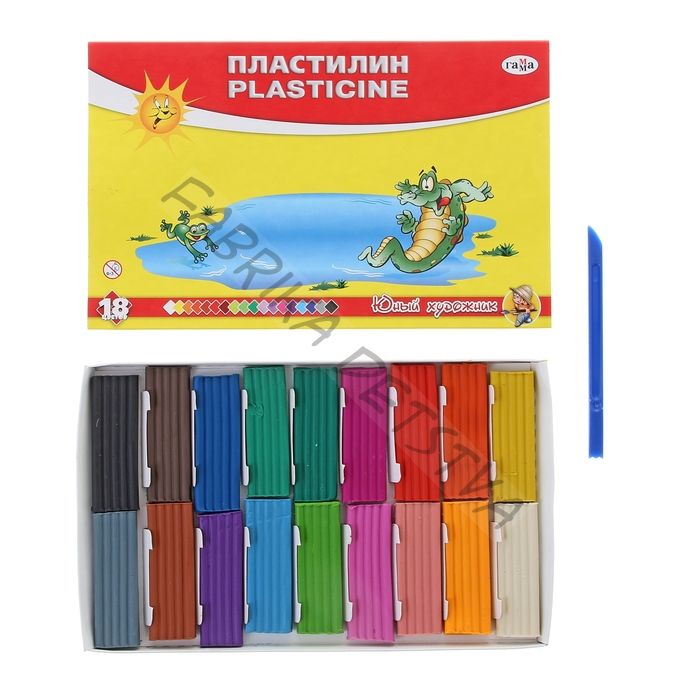 Пластилин «Гамма. Юный художник», 18 цветов 252 г, со стеком