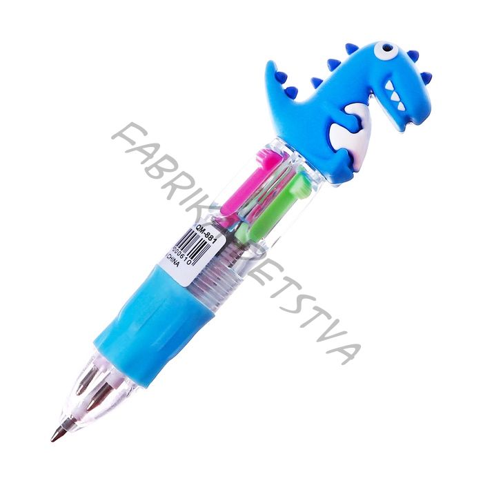 Многоцветная шариковая ручка Calligrata «Дракон» автоматическая, 4-х цветная, МИНИ, синяя