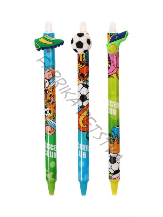 Стираемая ручка, гелевая, синий стержень, узел 0.5 мм, МИКС