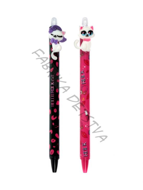 Стираемая ручка «Котики», гелевая, синий стержень, узел 0.5 мм, МИКС