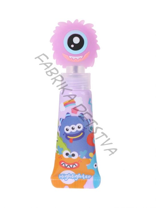 Маркер-текстовыделитель «Монстрик», скошенный наконечник, узел 5 мм, сиреневый