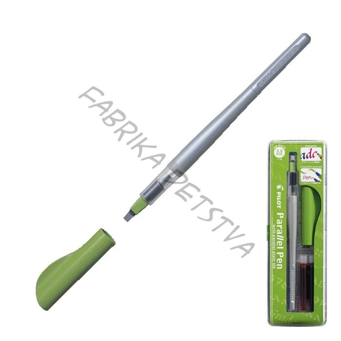 Перьевая ручка для каллиграфии Pilot. Parallel Pen, узел 3.8 мм, картридж IC-P3, набор в футляре