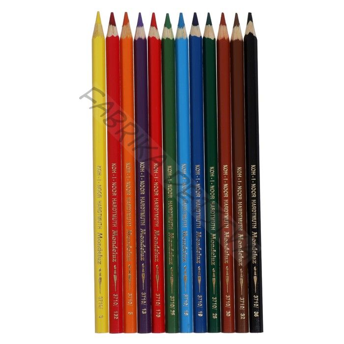 Карандаши цветные акварельные набор 12 цветов, Koh-I-Noor Mondeluz 3716