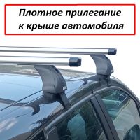 Багажник на крышу Renault Scenic 3, Атлант, аэродинамические дуги Эконом, опора Е