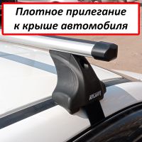 Багажник на крышу Nissan AD (Y12, 2005-...), Атлант, аэродинамические дуги Эконом, опора Е