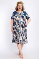 Халат 004 домашний на молнии [Синий веер]