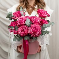 Розы в коробке "Валентинка"