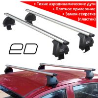 Багажник на крышу Chevrolet Aveo 2002-11 sedan/hatchback, ЕД, аэродинамические дуги