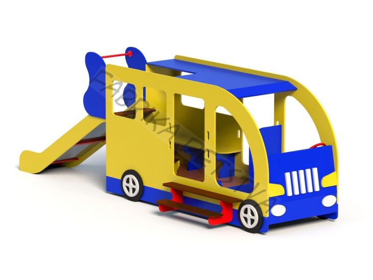 Автобус "Школьный" с горкой