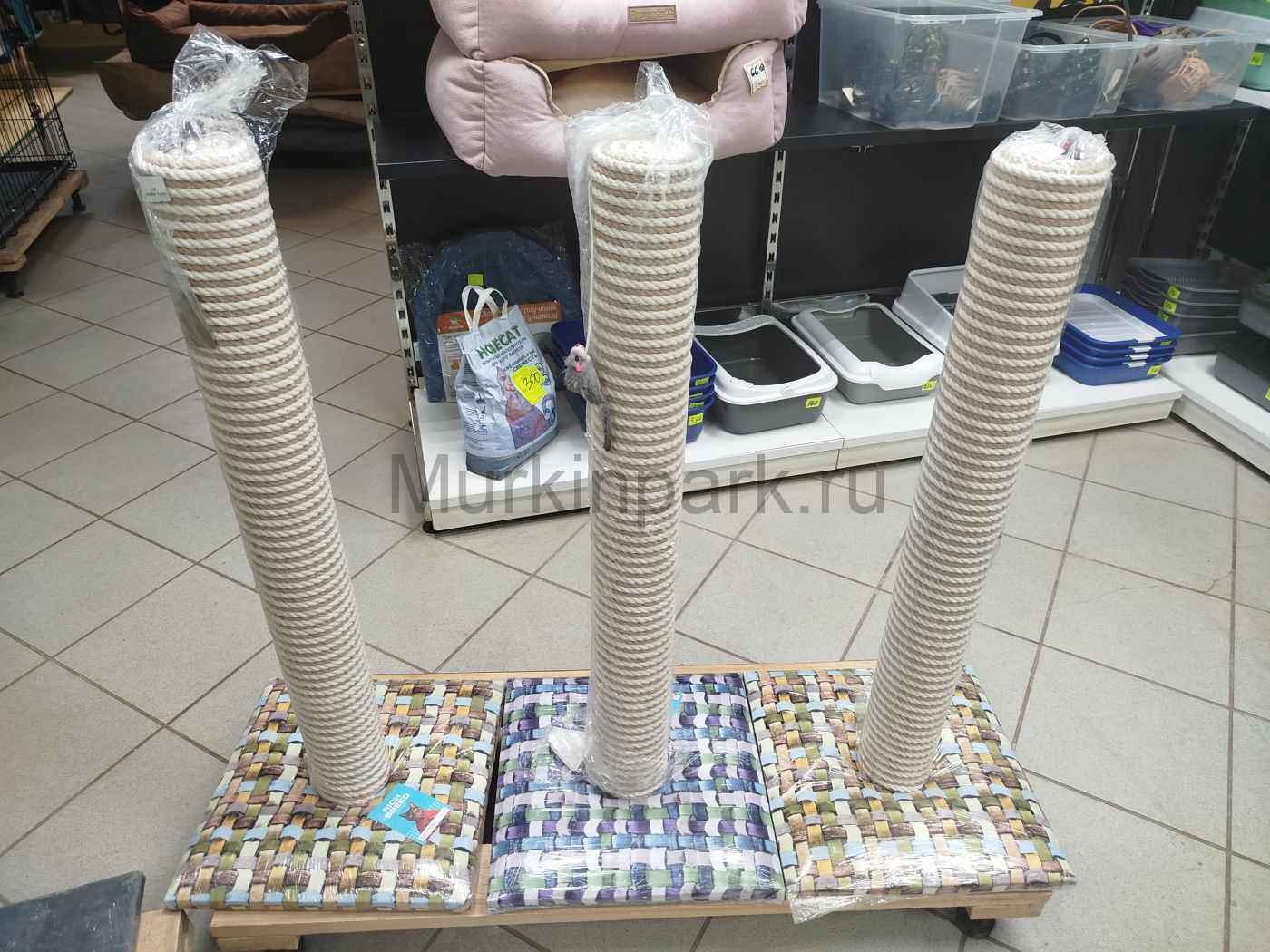 Когтеточка СТОЛБИК ЛАЙФСТАЙЛ с мышкой БОЛЬШОЙ 82х35