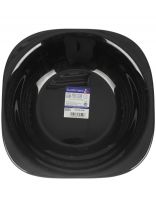 Тарелка суповая, стеклокерамика, 21 см, квадратная, Carine Black, Luminarc, D2374/H3661/L9818, черная