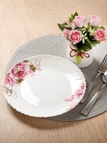 Тарелка обеденная, стеклокерамика, 24 см, круглая, Анжелика, Daniks, BY23LHP95