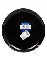 Тарелка обеденная, стеклокерамика, 25 см, круглая, Diwali Noir, Luminarc, P0867, черная