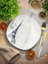 Тарелка обеденная, керамика, 24 см, квадратная, Париж, Daniks, 17-083