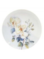 Тарелка десертная, фарфор, 20 см, круглая, Универсал Белый шиповник, Добрушский фарфоровый завод, 3С2254Ф34