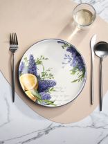 Тарелка доломит, 21х21х2.3 см, круглая, Лаванда, Daniks