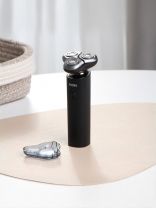 Электробритва аккумуляторная, Rion, PX7, сухое/влажное бритье, 0.6 А.ч, 3 бритвенные головки, 5 В постоянного тока, 1 А, USB TYPE C, черная, RSM-2281